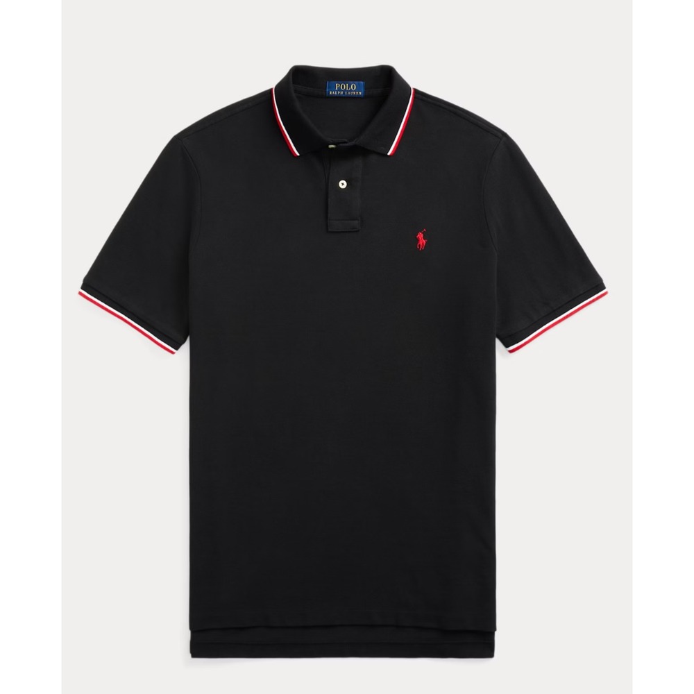 Polo Ralph Lauren Men's Classic Fit Mesh Polo Shirt Black Size Large NEW